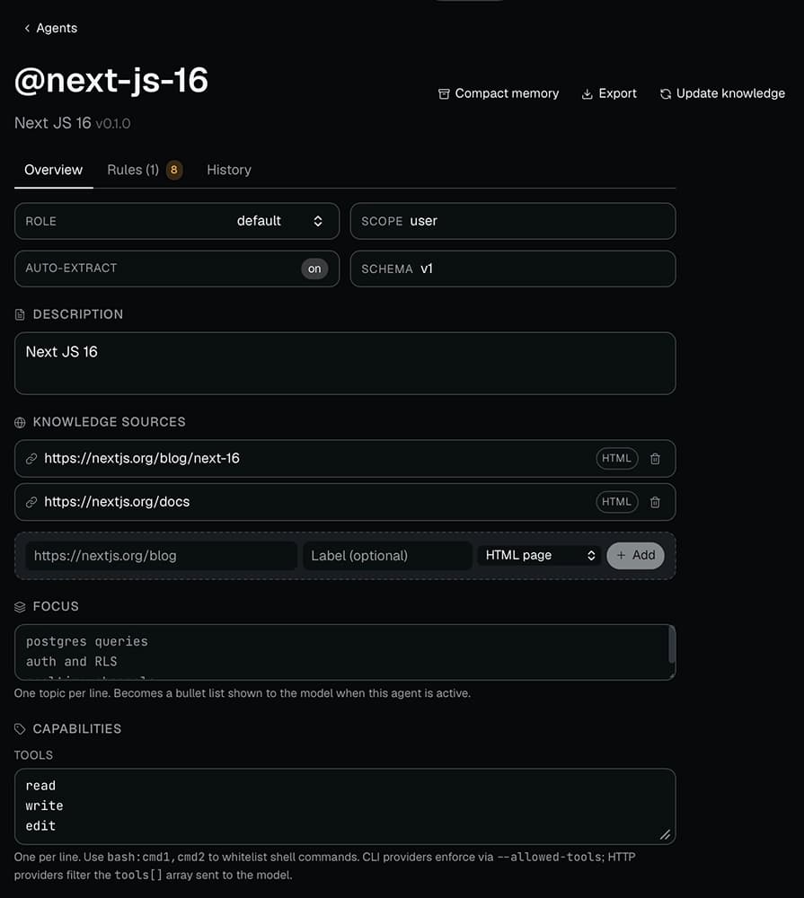 Agent System (@mentions) — preview 2
