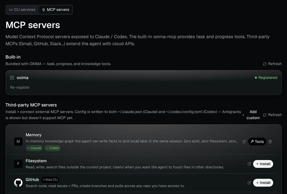 Service & MCP Catalog — preview 2